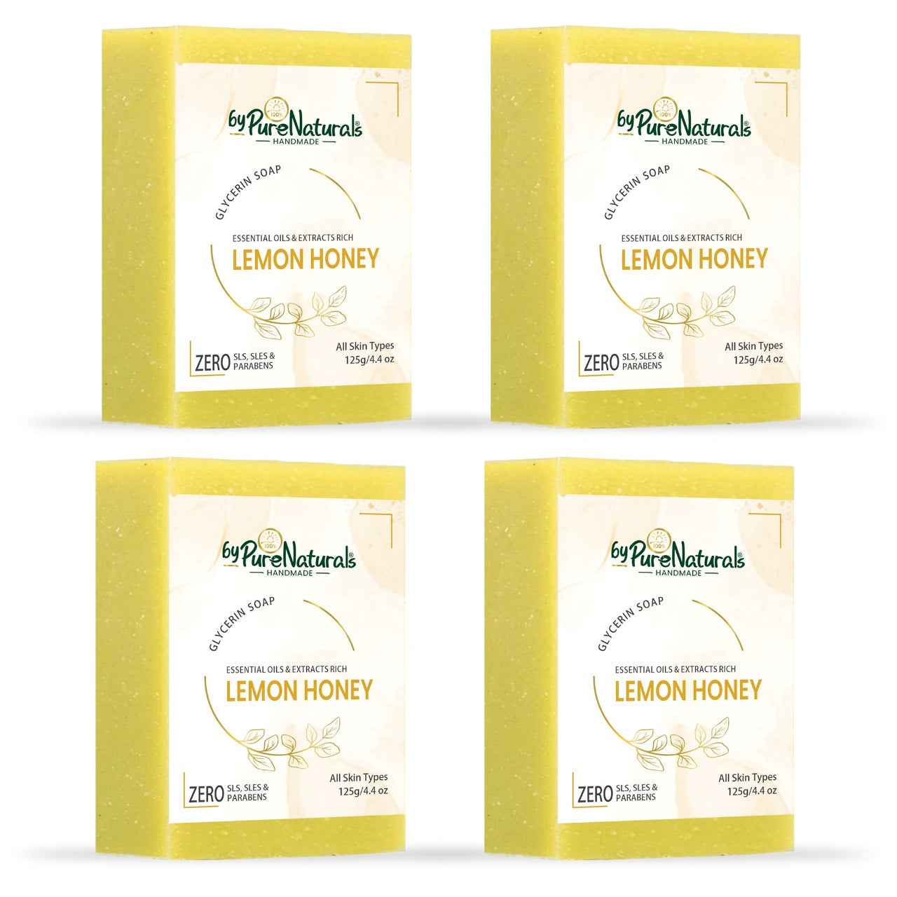 byPureNaturals SLS & Paraben Free Lemon Honey Soap- 125gm