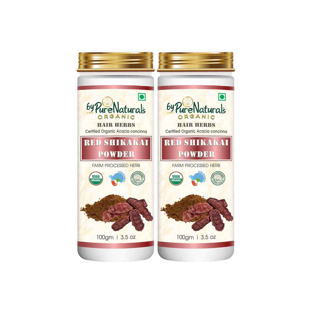 byPureNaturals 100% Organic Red Shikakai Powder- 100 Gm