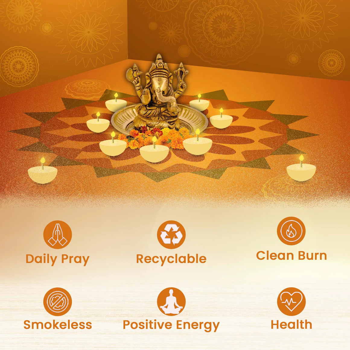 Cow Ghee Diya Baati for Pooja- 30pcs