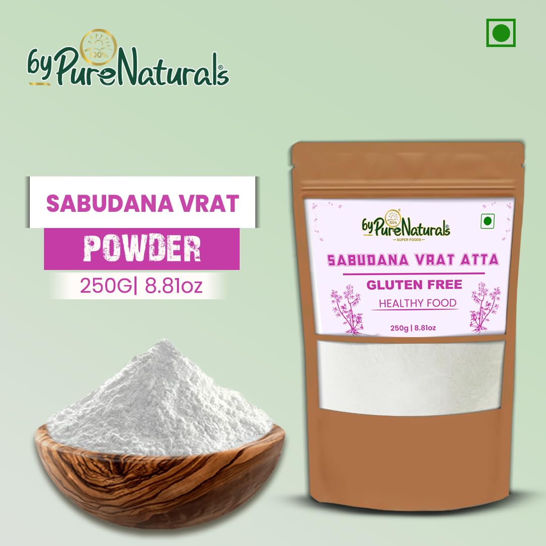 byPureNaturals Gluten Free Sabudana Vrat Atta (Sago Tapioca Flour)- 250 Gm - BuyPureNaturals