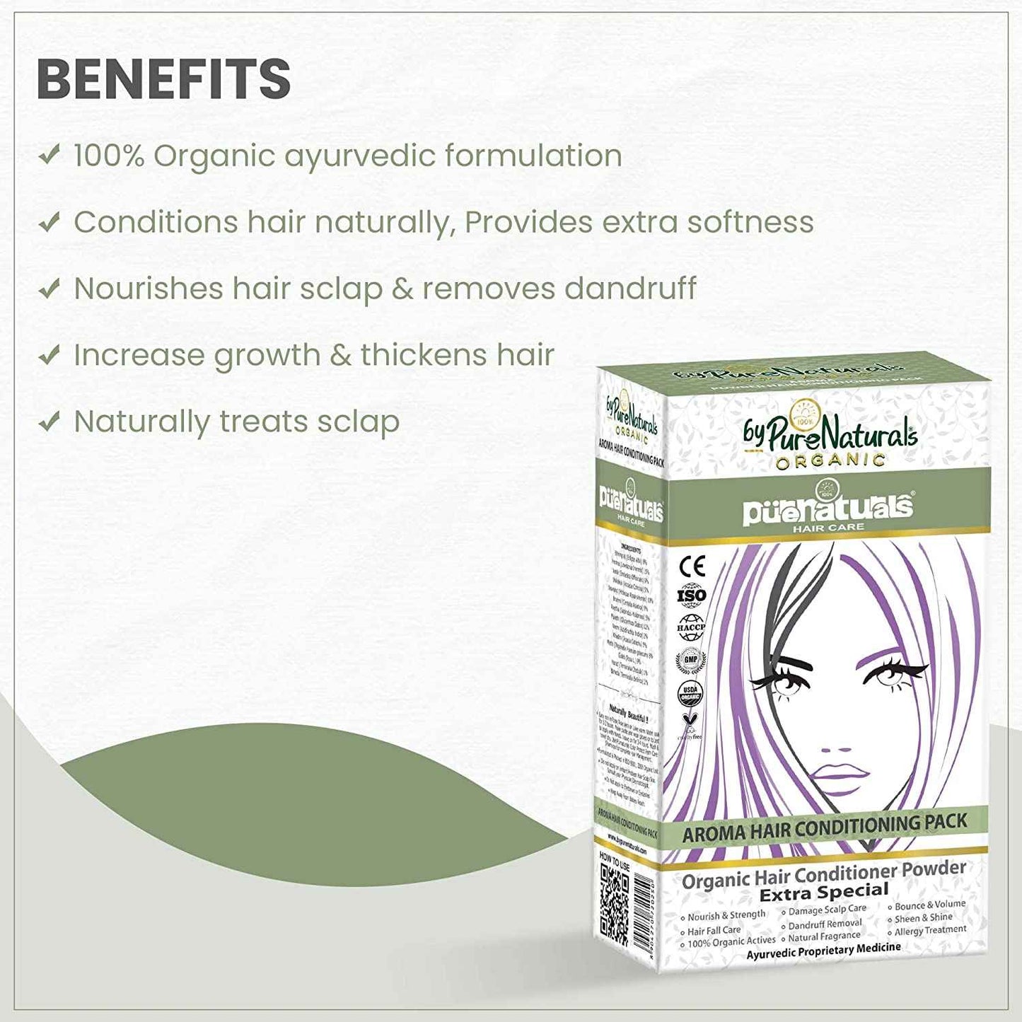 byPureNaturals 100% Organic Aroma Deep Hair Conditioning Pack- 120Gm (Pack of 2)
