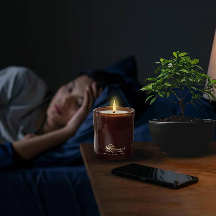 Soy Wax Healing Candles– 210gm Jar- Cedar and Sandalwood