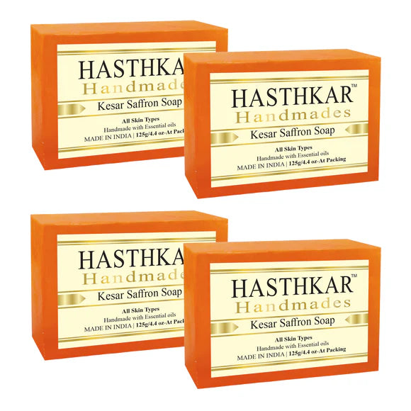 Hasthkar Handmade Glycerine Kesar Saffron Soap- 125gm