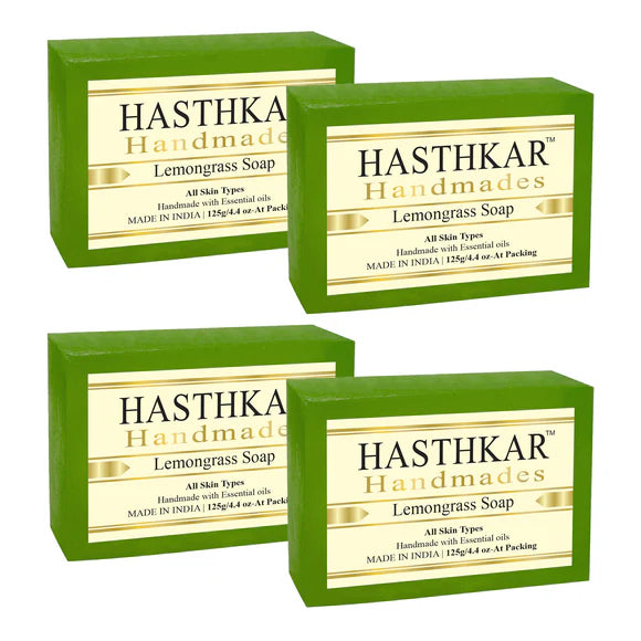 Hasthkar Handmade Glycerine Lemon Grass Soap- 125gm