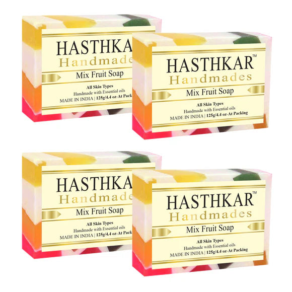 Hasthkar Handmade Glycerine Mix Fruit Soap- 125gm