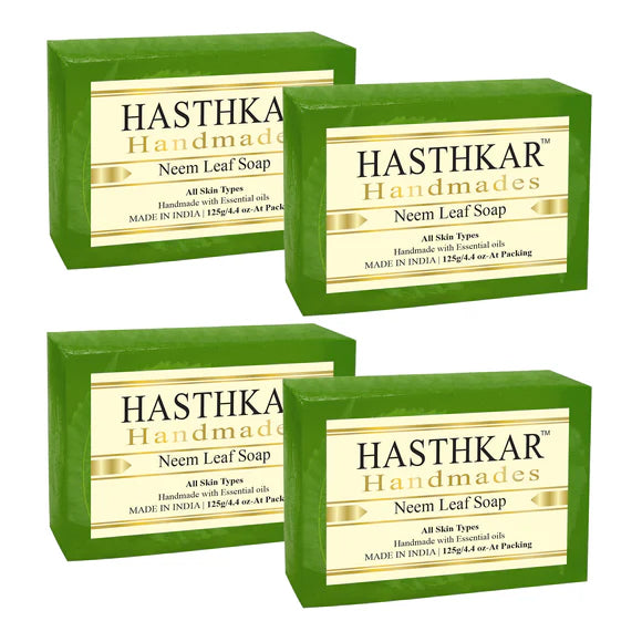 Hasthkar Handmade Glycerine Neem Leaf Soap- 125gm