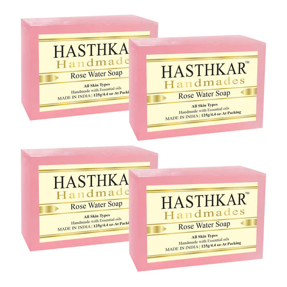 Hasthkar Handmade Glycerine Rose-Water Soap- 125gm