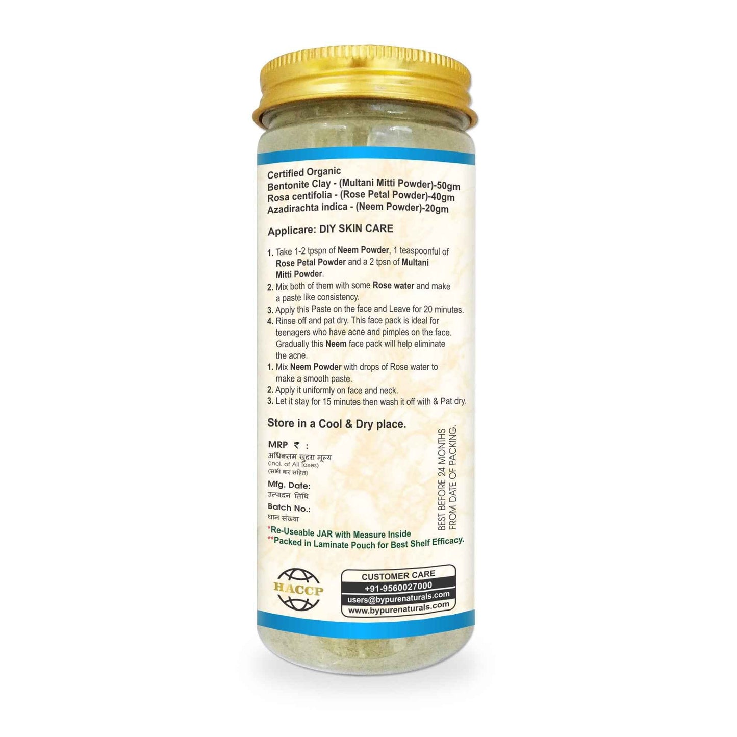 byPureNaturals 100% Organic Skin Detox Kit- 120 Gm