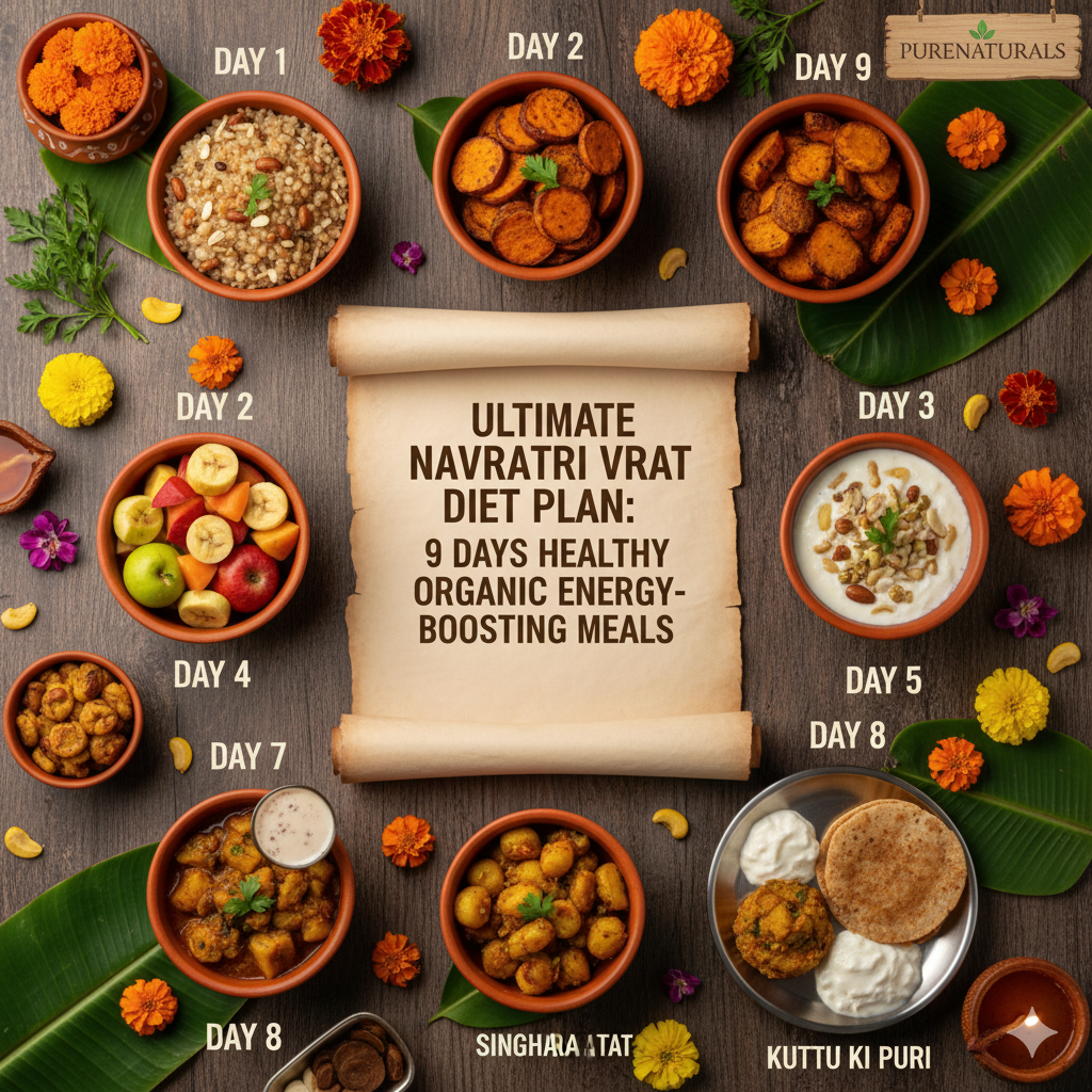 Ultimate Navratri Vrat Diet Plan (9 Days) – Healthy, Organic & Energy-Boosting Meals
