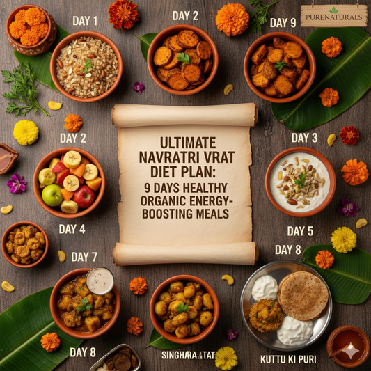 Ultimate Navratri Vrat Diet Plan (9 Days) – Healthy, Organic & Energy-Boosting Meals