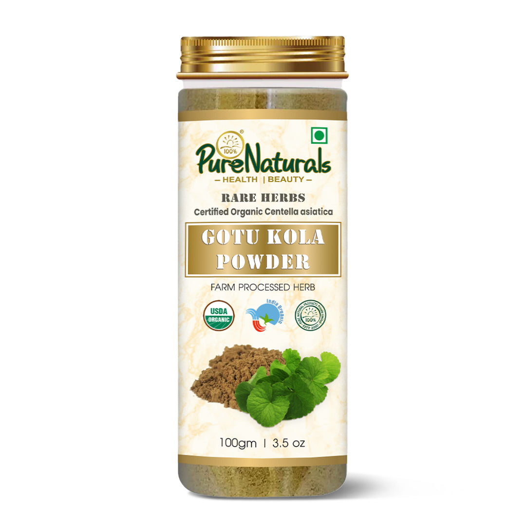 100% Organic Gotu Kola Powder- 100 Gm