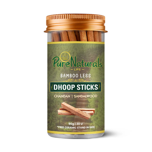 Bamboo Less Incense Sandalwood Dhoop Sticks- 30 Sticks Pack