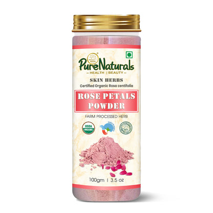 100% Organic Rose Petals Powder- 100 Gm