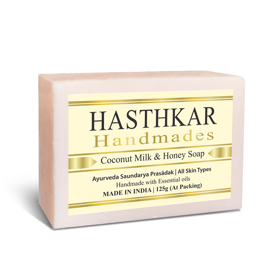 Hasthkar Handmade Glycerine Coconut Milk & Honey Soap- 125gm