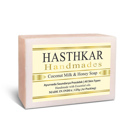 Hasthkar Handmade Glycerine Coconut Milk & Honey Soap- 125gm