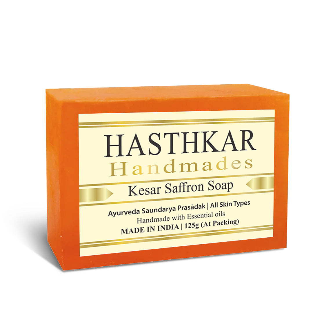 Hasthkar Handmade Glycerine Kesar Saffron Soap- 125gm