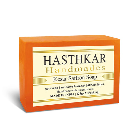 Hasthkar Handmade Glycerine Kesar Saffron Soap- 125gm