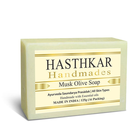 Hasthkar Handmade Glycerine Musk Olive Soap- 125gm