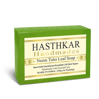 Hasthkar Handmade Glycerine Neem Tulsi Leaf Soap- 100gm