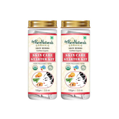 byPureNaturals 100% Organic Skin Care Starter Kit- 100 Gm
