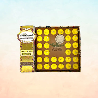 Cow Ghee Diya Baati for Pooja- 30pcs