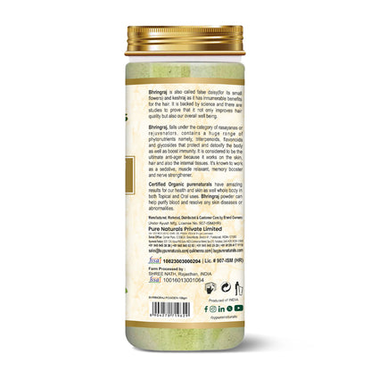 100% Organic Bhringraj Powder- 100 Gm