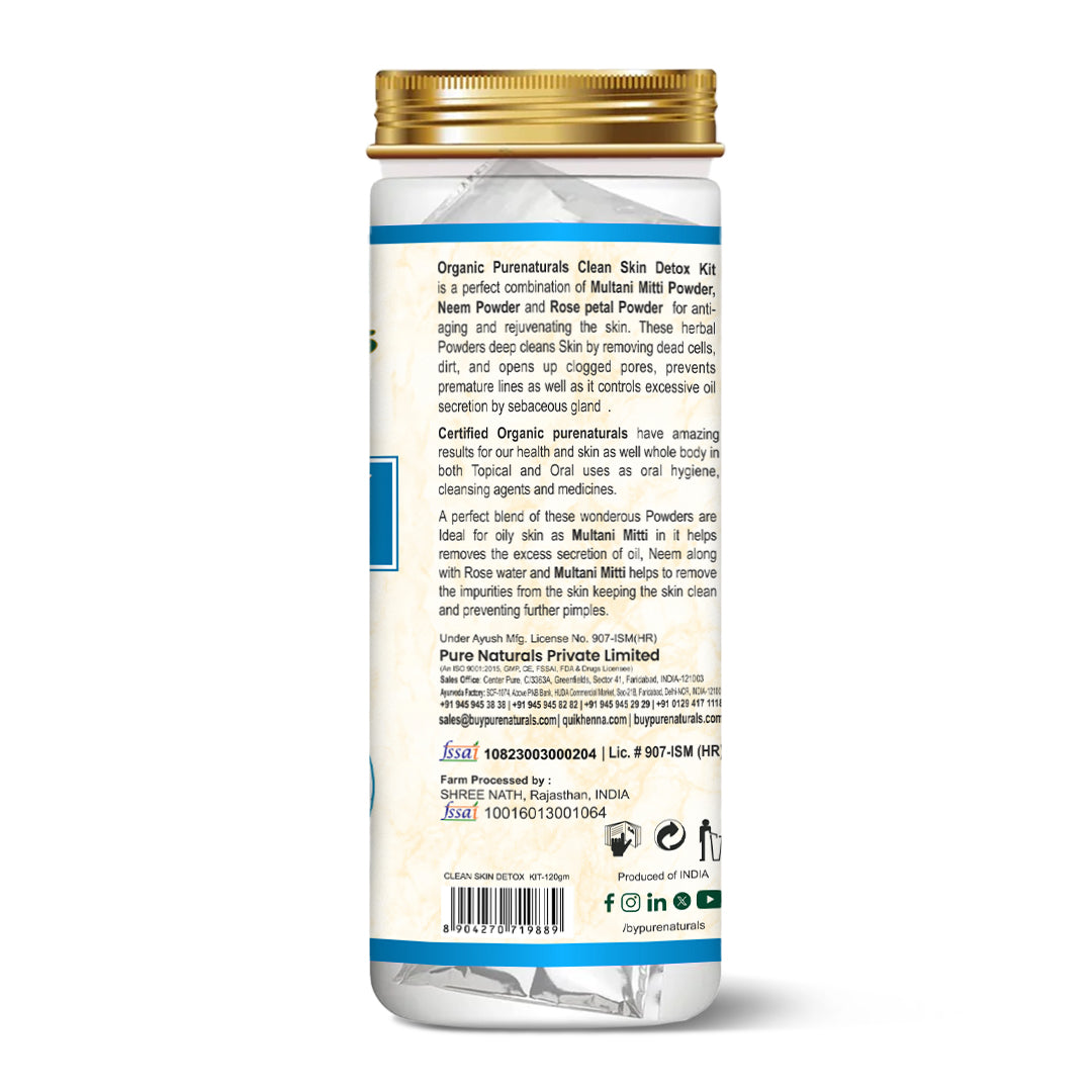 100% Organic Skin Detox Kit- 120 Gm