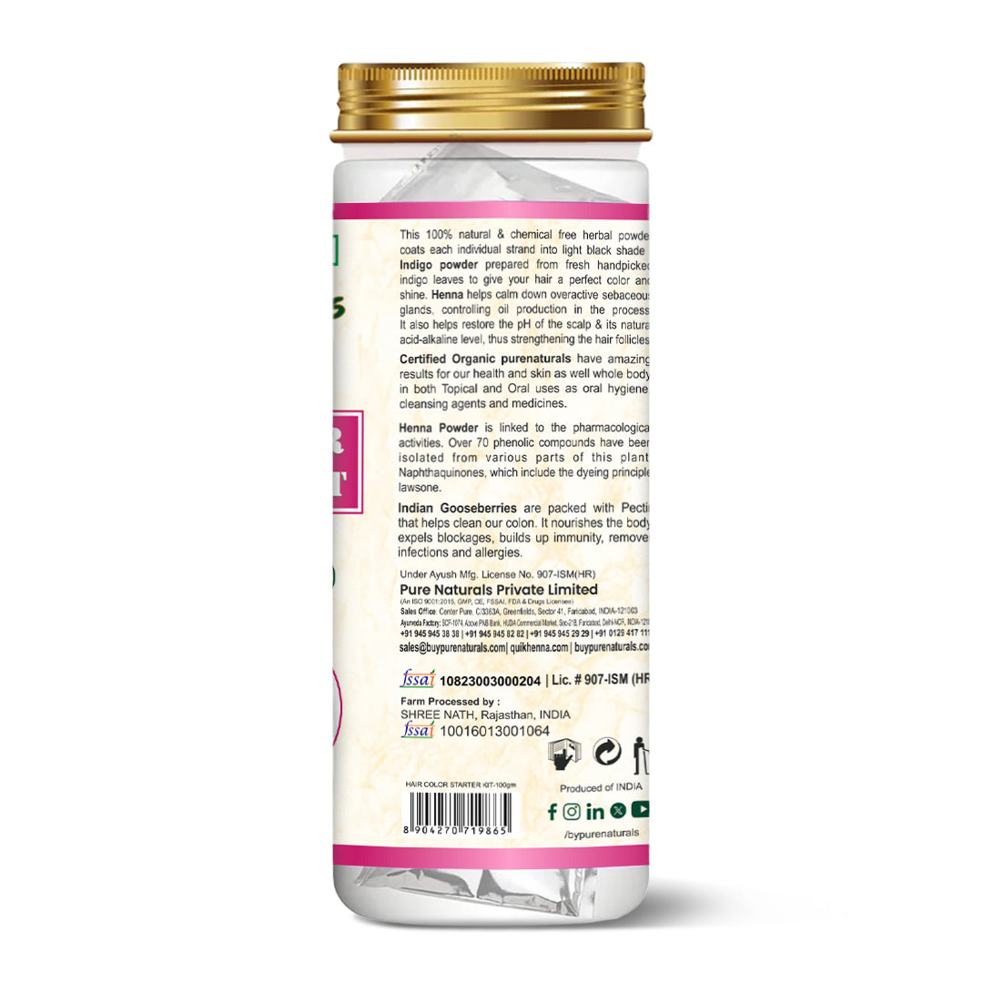 100% Organic Hair Coloring Kit- 100 Gm