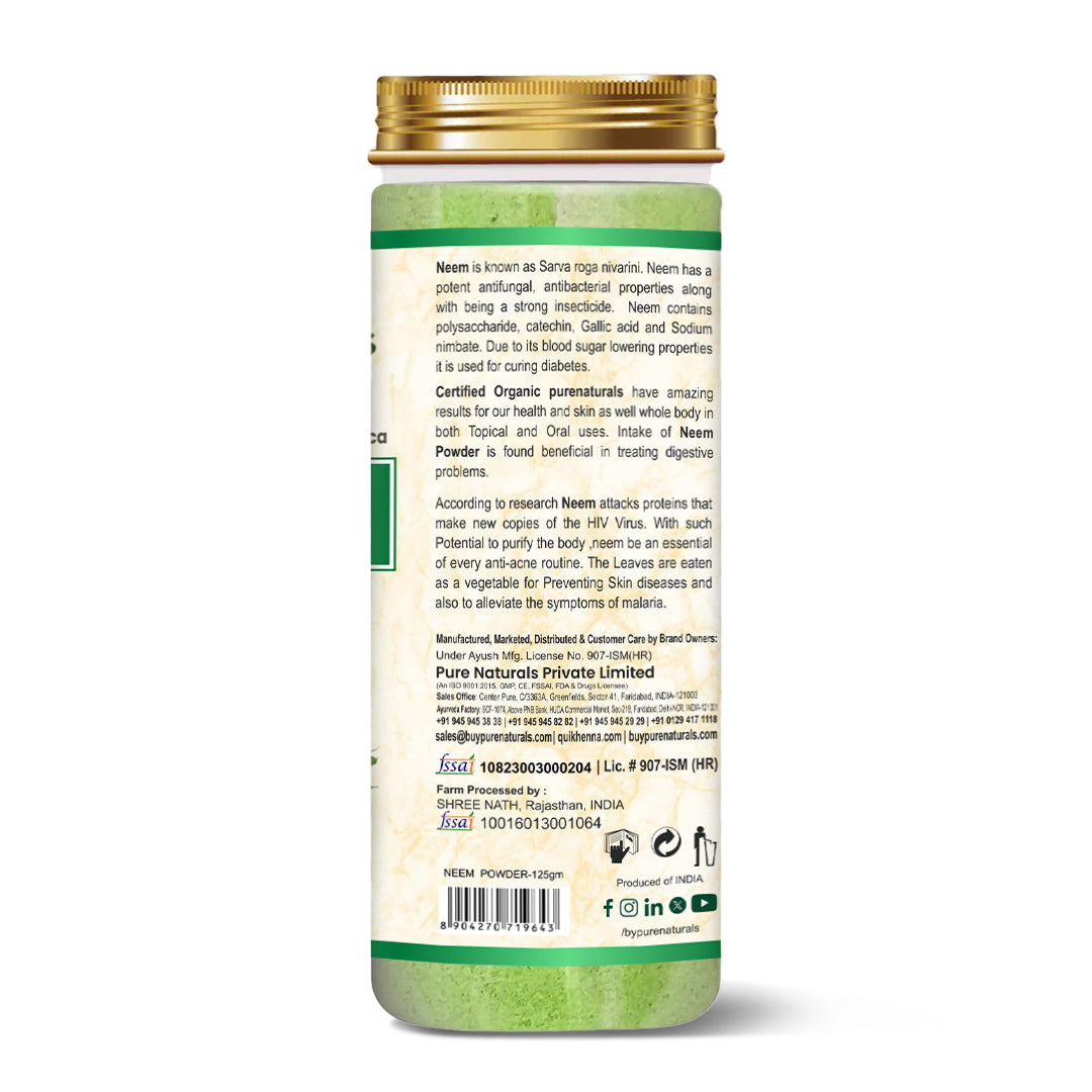 100% Organic Neem Powder- 125 Gm