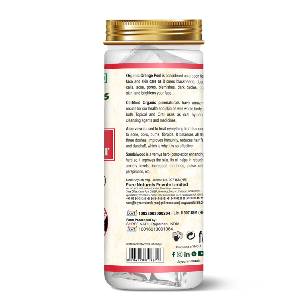 100% Organic Skin Care Starter Kit- 100 Gm