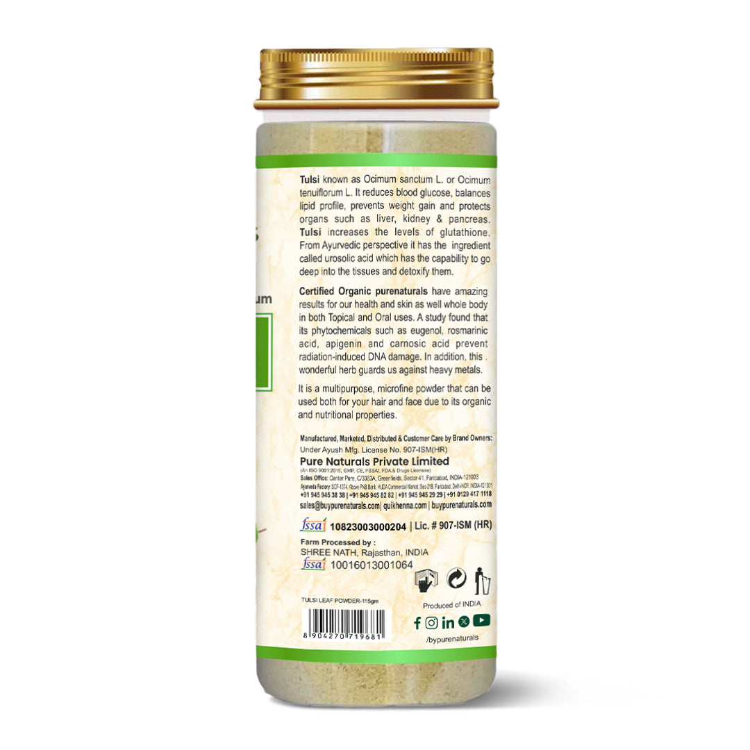100% Organic Tulsi Powder- 115 Gm