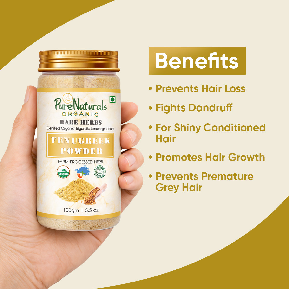 100% Organic Fenugreek Powder- 100 Gm