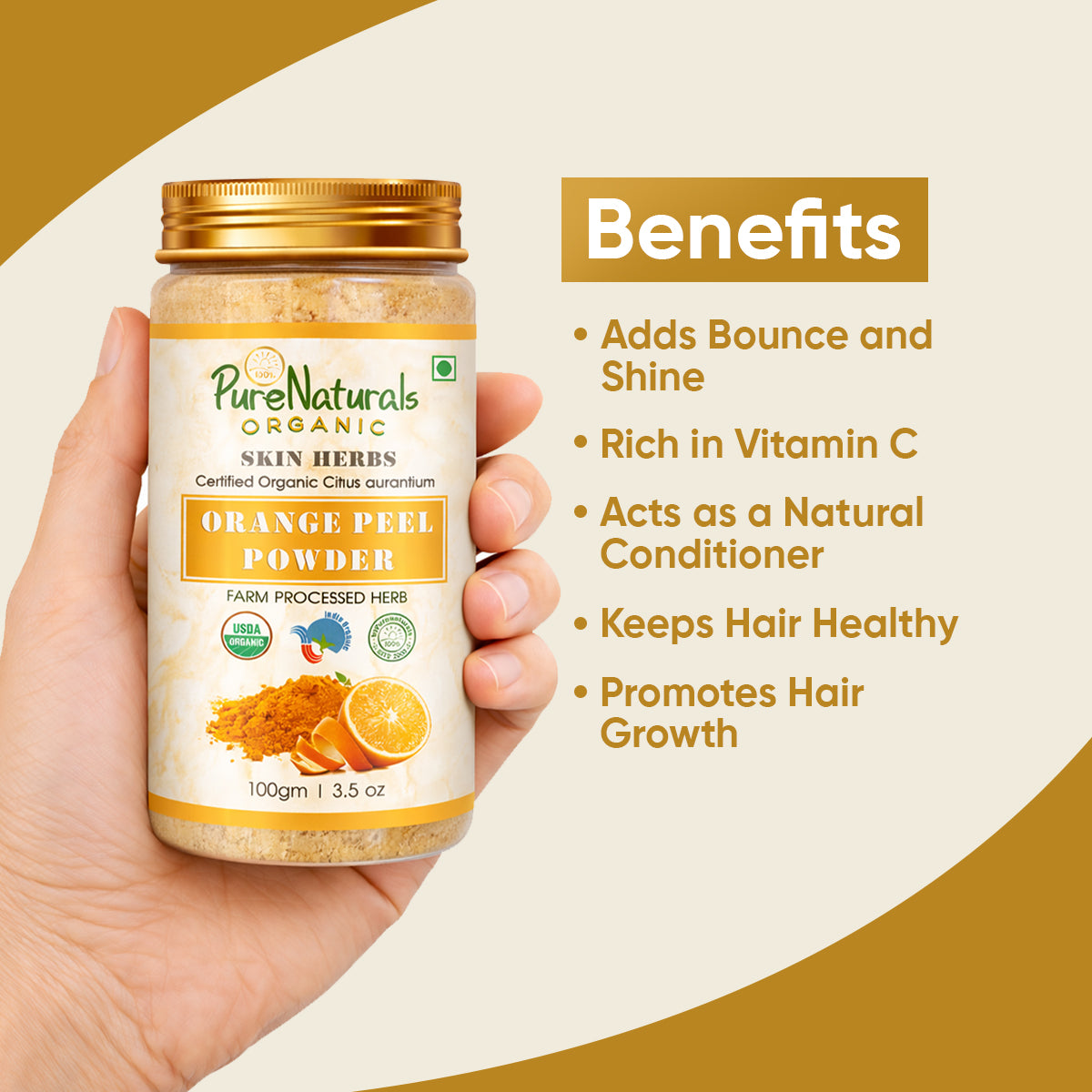 100% Organic Orange Peel Powder- 100 Gm