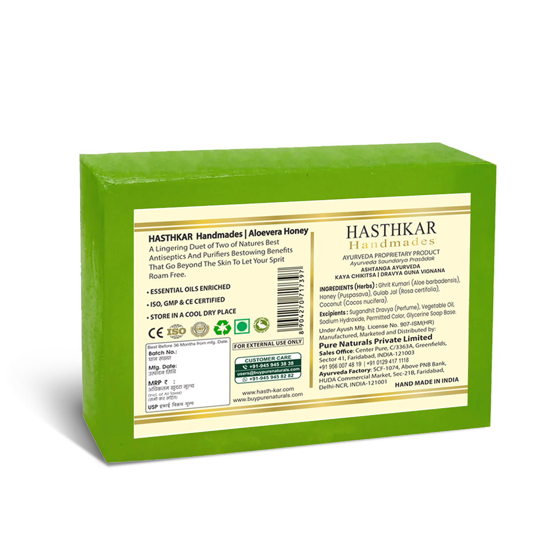 Hasthkar Handmade Glycerine Aloevera Honey Soap- 100gm