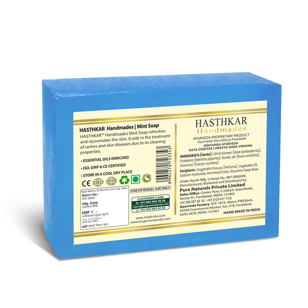 Hasthkar Handmade Glycerine Mint Soap- 125gm