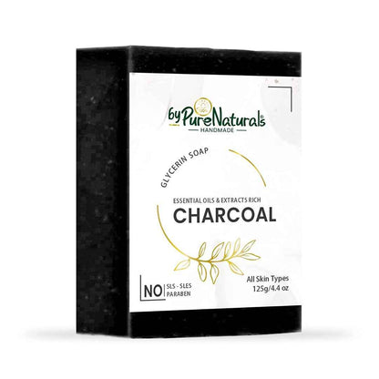byPureNaturals SLS & Paraben Free Charcoal Soap- 125gm