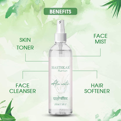 Hasthkar Premium Skin & Hair Toner Aloe Water- 200ml - BuyPureNaturals