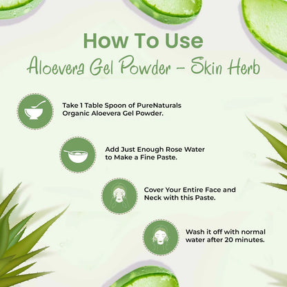 100% Organic Aloevera Gel Powder- 30 Gm