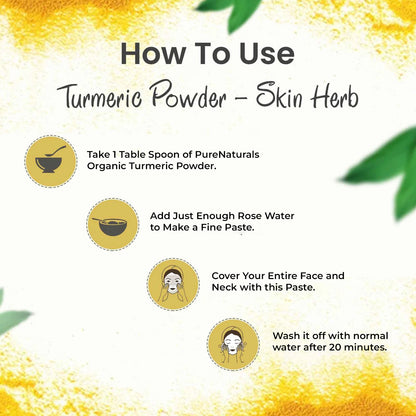 100% Organic Turmeric Powder (Daru Haridra)- 125 Gm