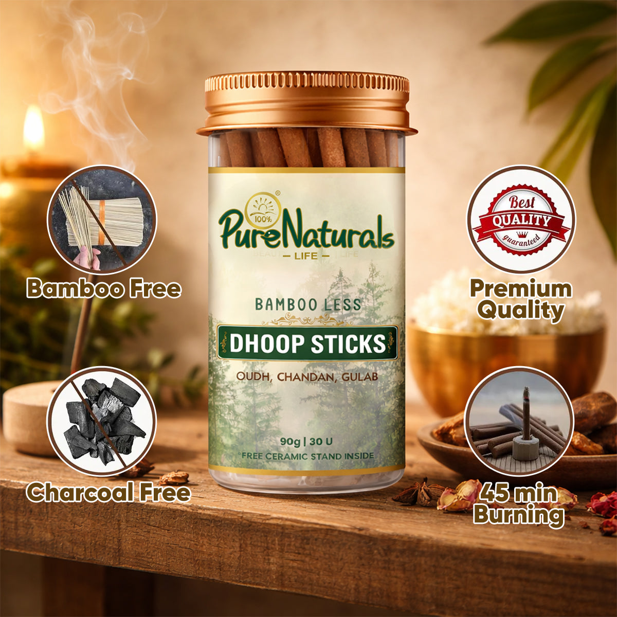 Buy Pure Naturals Organic Dhoop Sticks