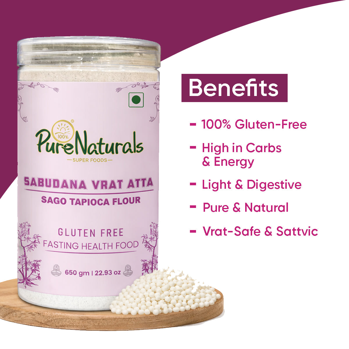 Gluten Free Atta – Sabudana Vrat (Sago Tapioca) Flour 650g