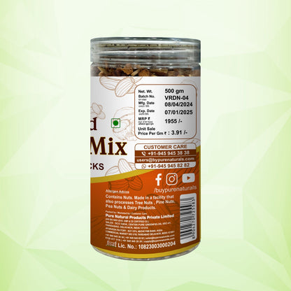 ByPureNaturals Dietary Nuts Mix - Vegan Roasted, Gluten Free 500 gm - BuyPureNaturals