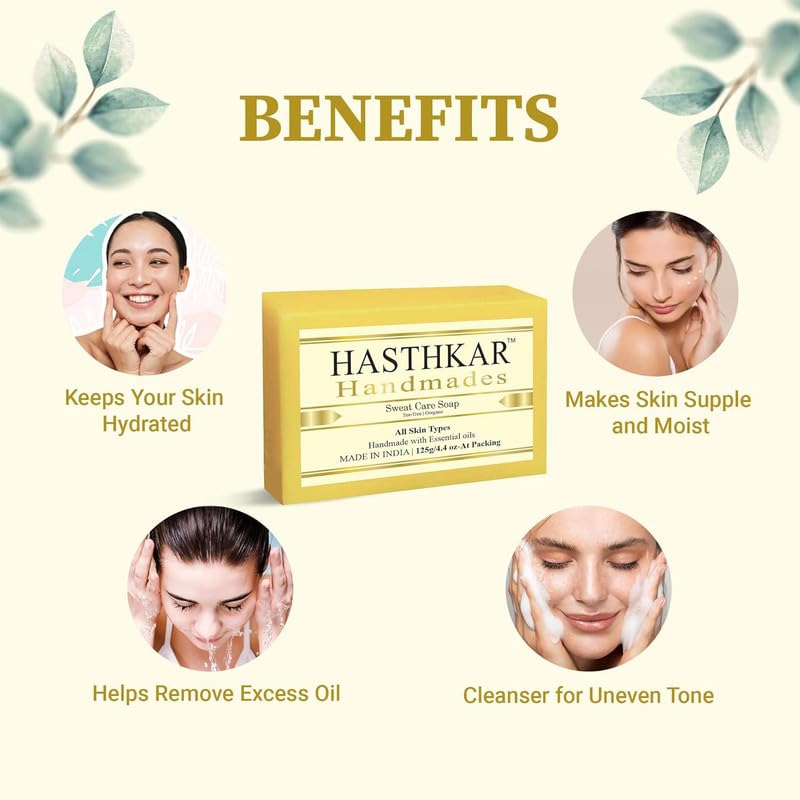 Hasthkar Handmade Glycerine Sweat Care Soap- 125gm - BuyPureNaturals
