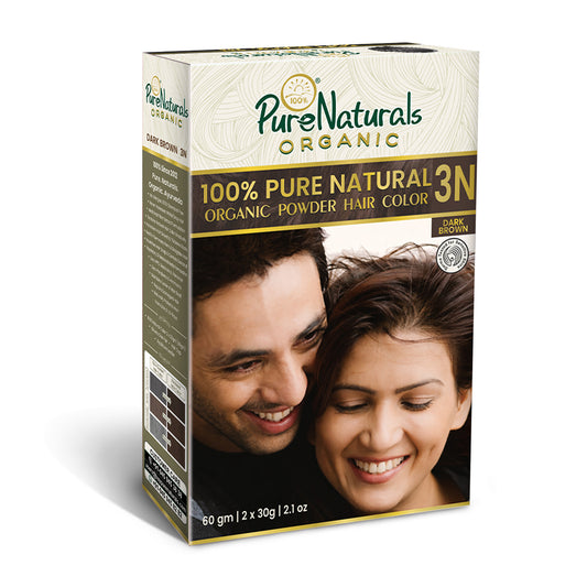 100% Organic Pure Natural Powder Hair Colour- 60 Gm- 3N Dark Brown