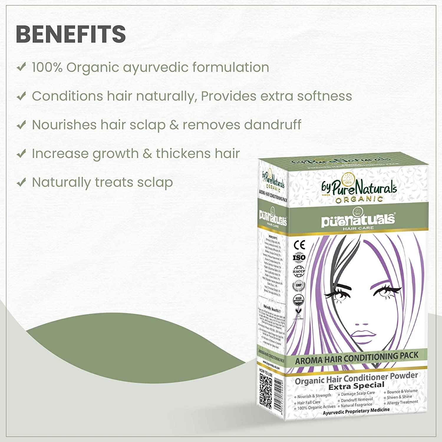 byPureNaturals 100% Organic Aroma Deep Hair Conditioning Pack- 120Gm (Pack of 2)