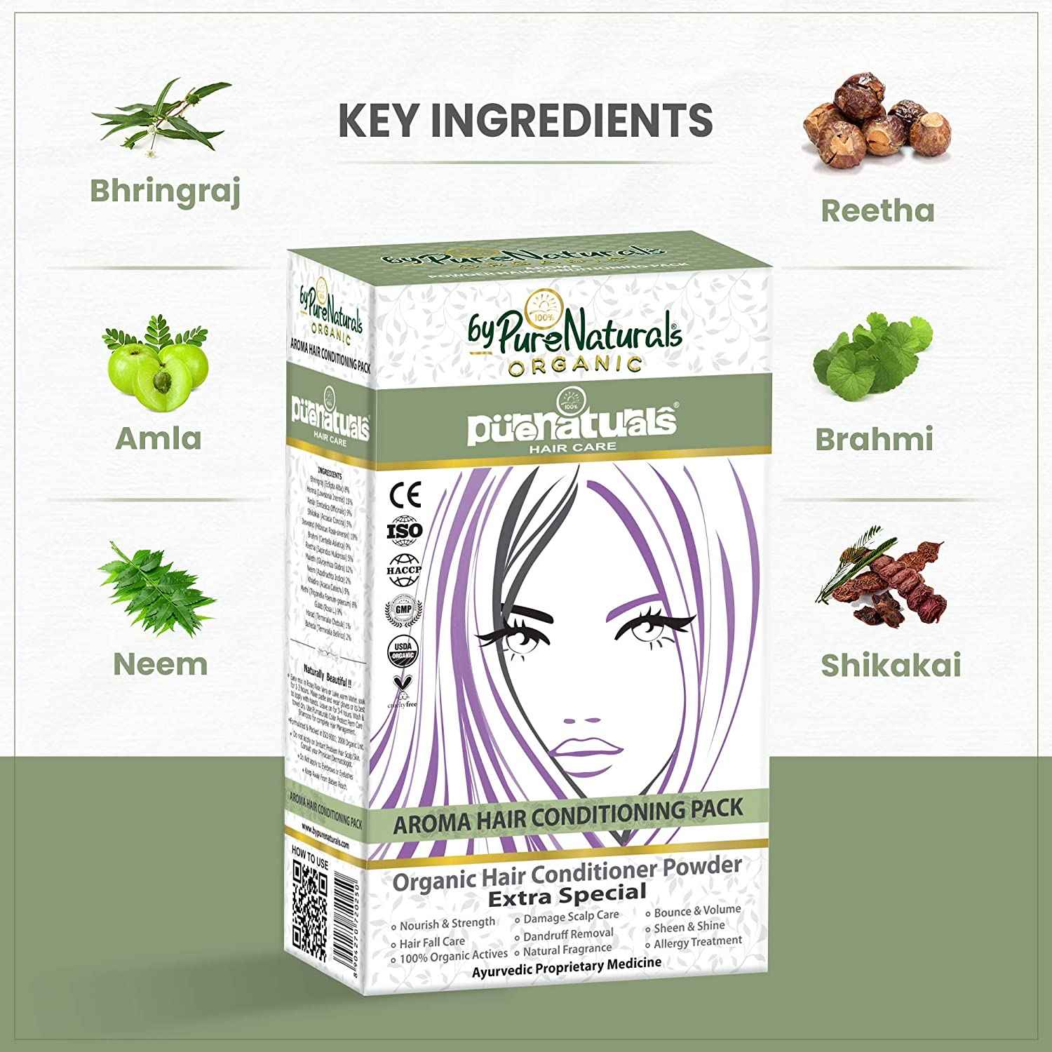 byPureNaturals 100% Organic Aroma Deep Hair Conditioning Pack- 120Gm (Pack of 2)