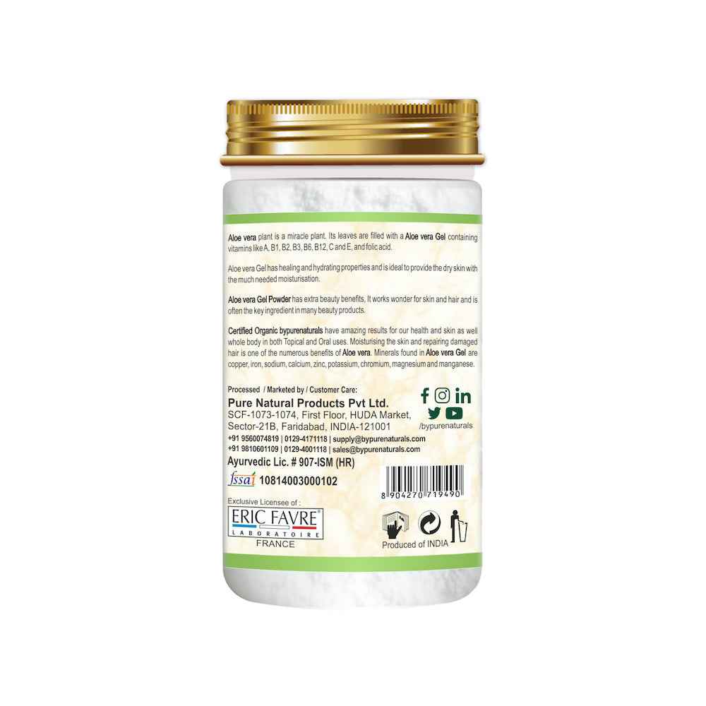 byPureNaturals 100% Organic Aloevera Gel Powder- 30 Gm