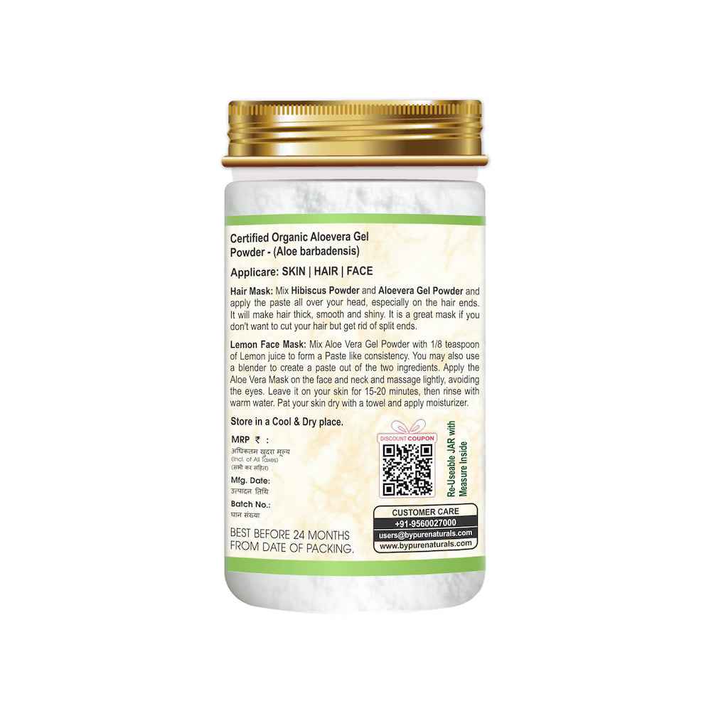 byPureNaturals 100% Organic Aloevera Gel Powder- 30 Gm