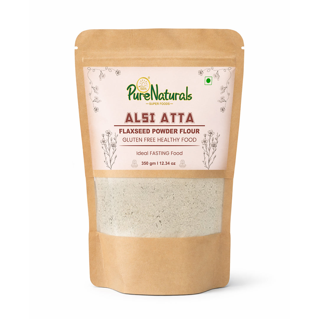 Purenaturals Gluten Free Alsi Atta (Flaxseed Flour) High Fiber Flour – 350g