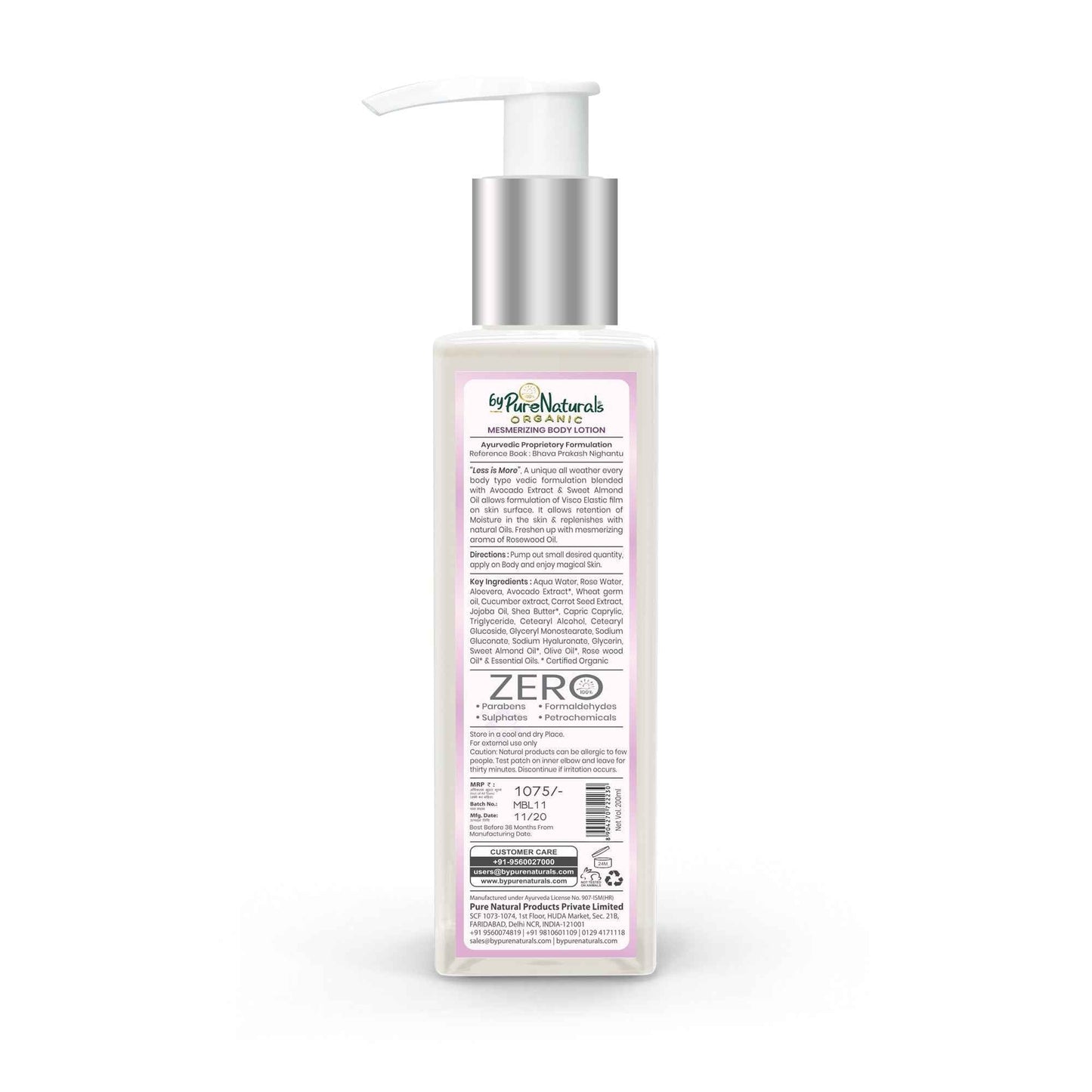 byPureNaturals Organic Mesmerizing Body Lotion- 200ml
